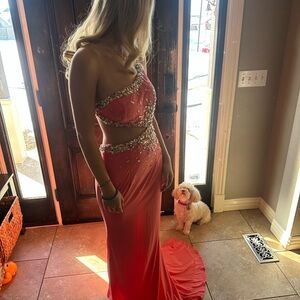 Tony Bowls Coral Backless Gown
